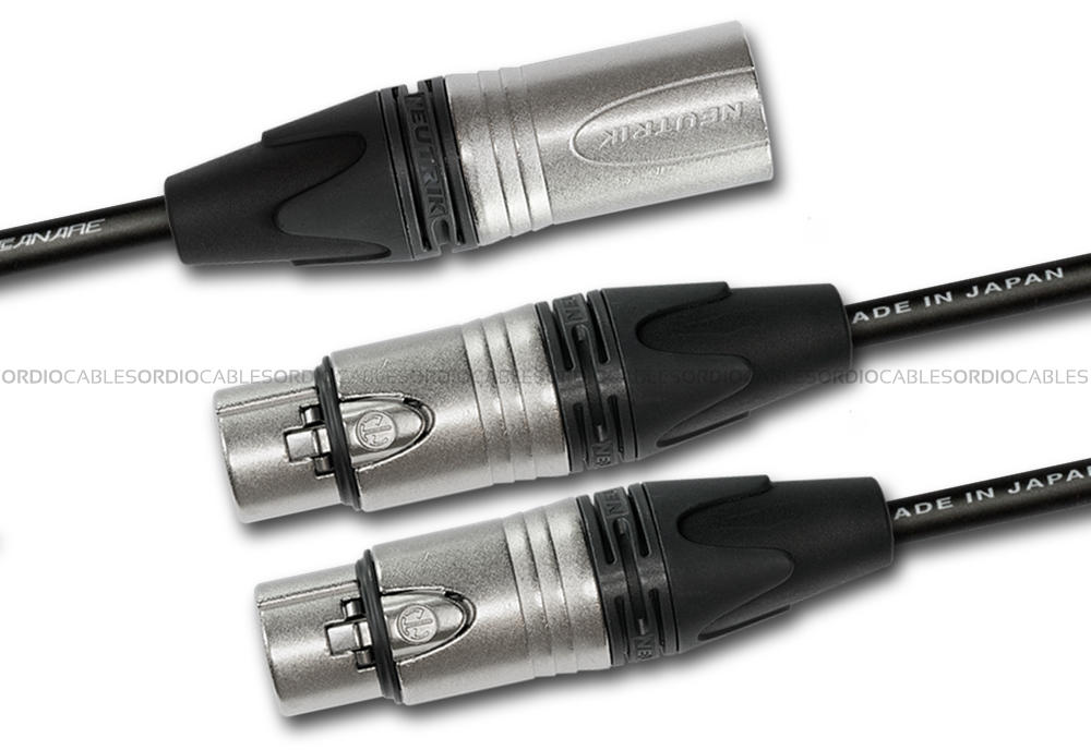 5-Pin Male XLR to 3-Pin Female XLR Y-Split Cable